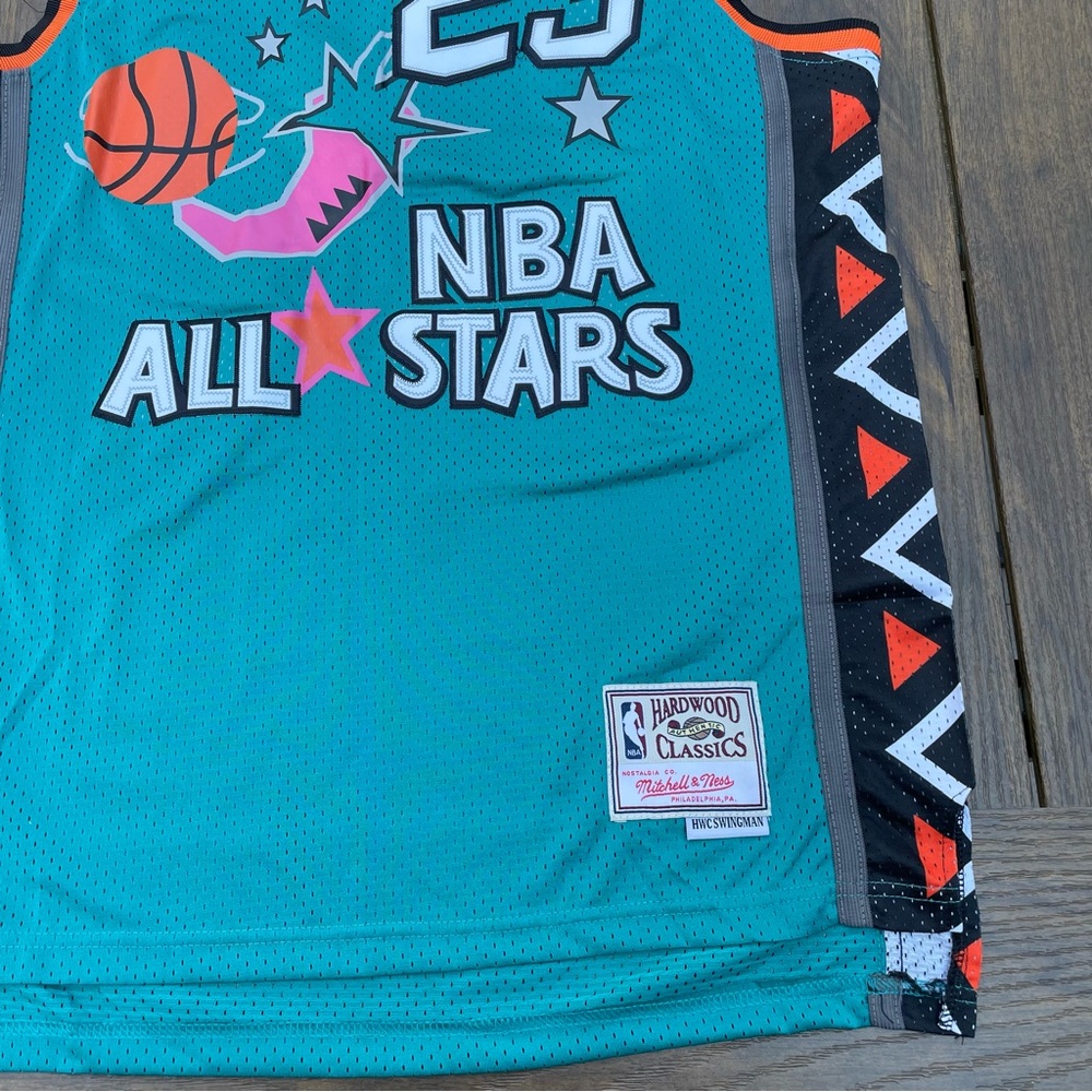 Mitchell & Ness Men's Chicago Bulls All Star '96 Michael Jordan #23 Teal Jersey - Picture 11 of 11